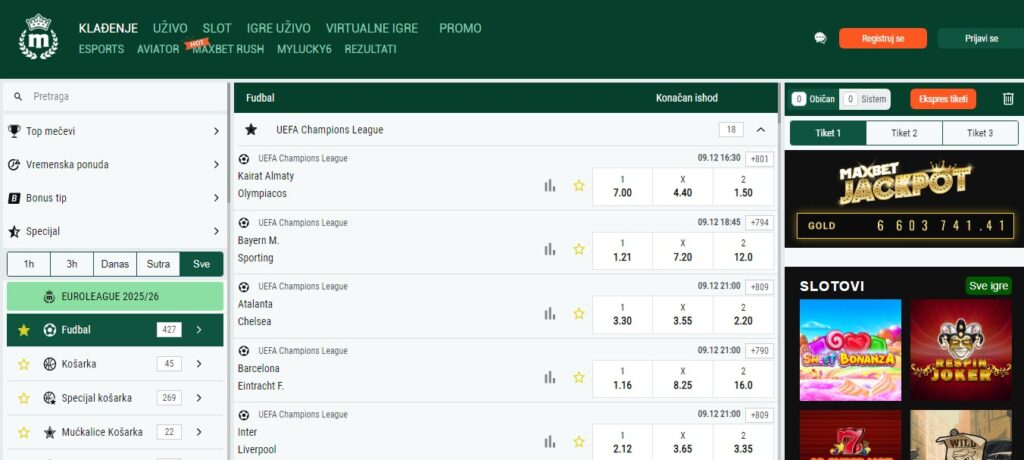 maxbet liga šampiona