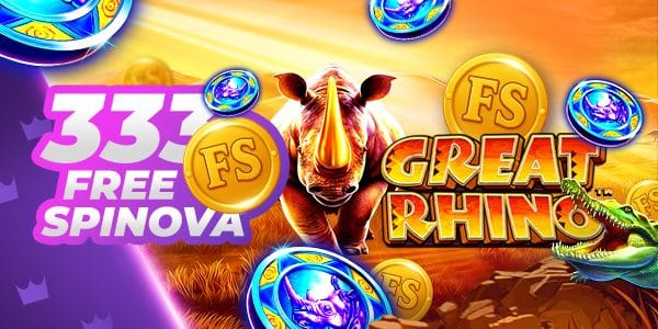 King 333 free spinova za Great Rhino