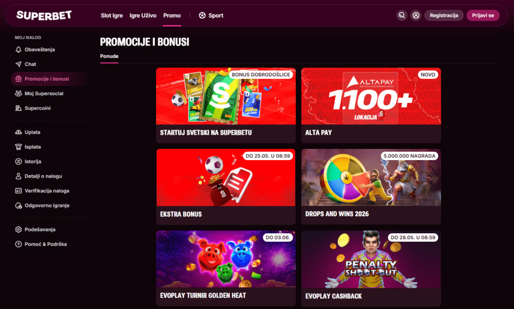 superbet bonusi promocije