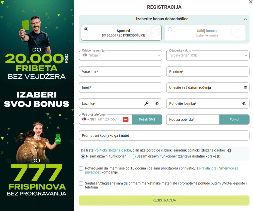 vivatbet kladionica registracija
