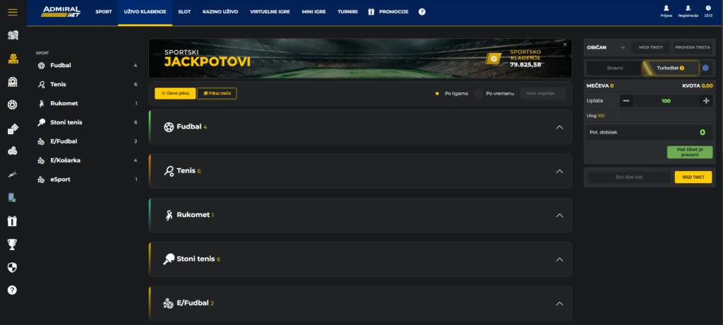 admiralbet kladionica uživo kladjenje