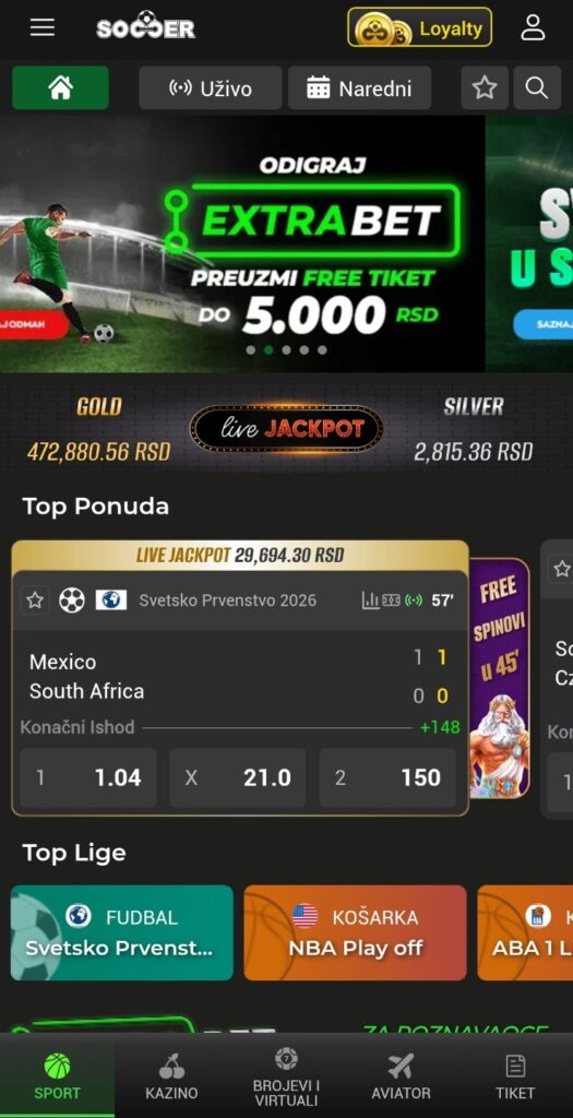 soccerbet aplikacija