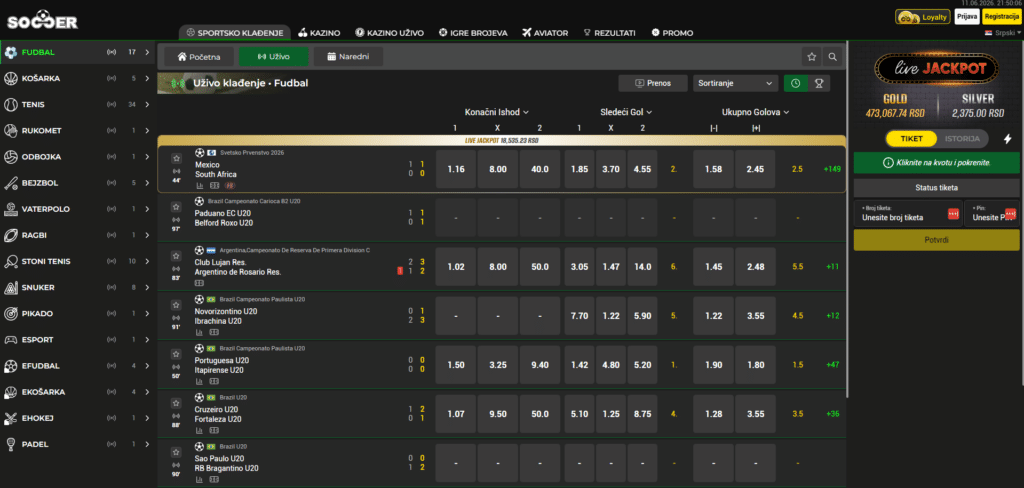 soccerbet uživo