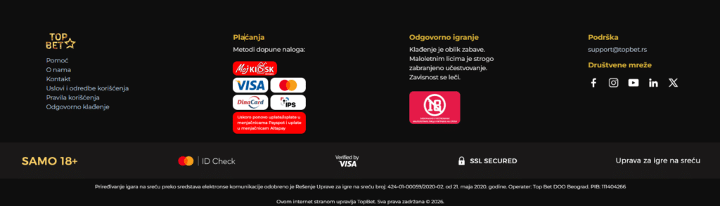 top bet sigurnost